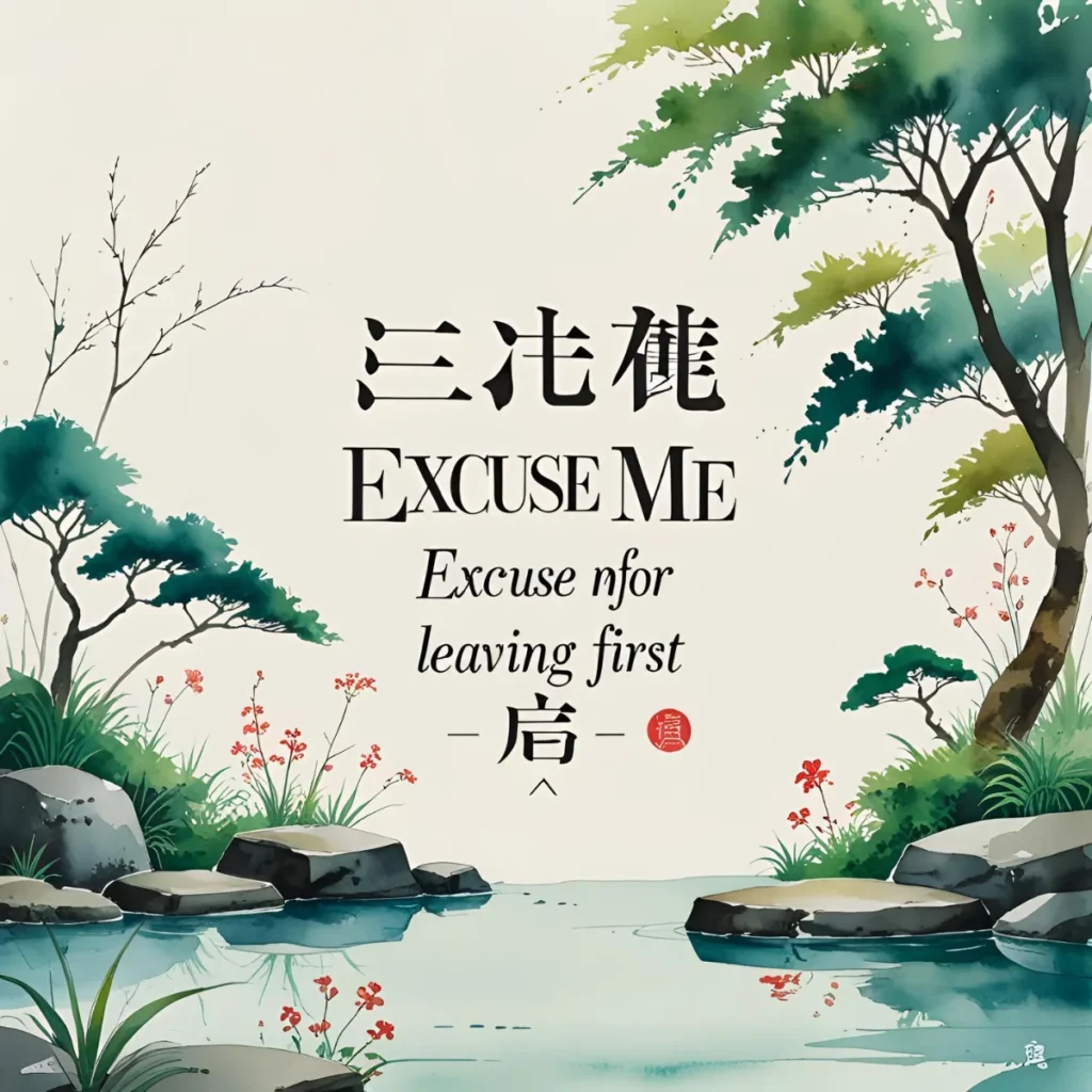 Excuse me for leaving first