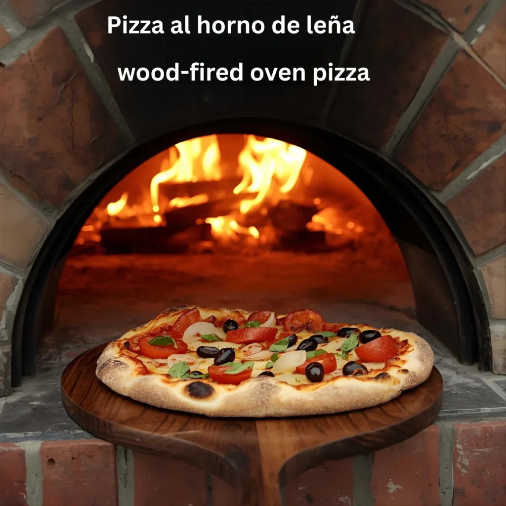 Pizza al horno de leña