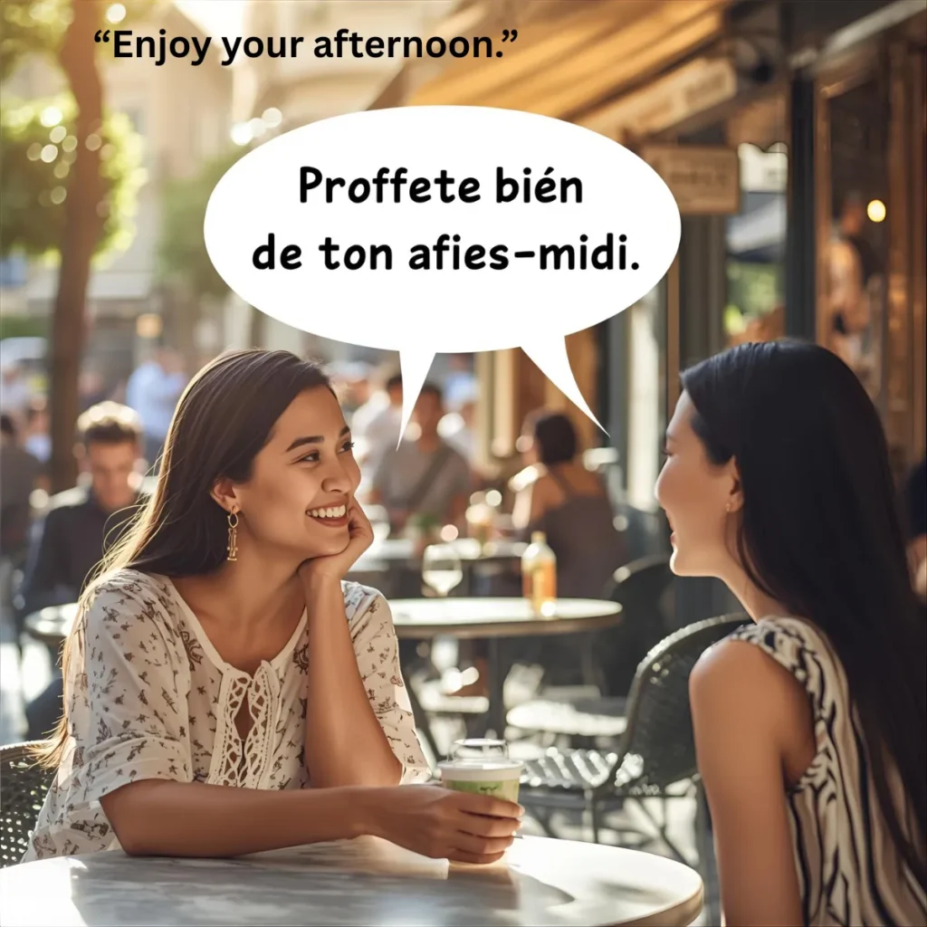 Enjoy your afternoon