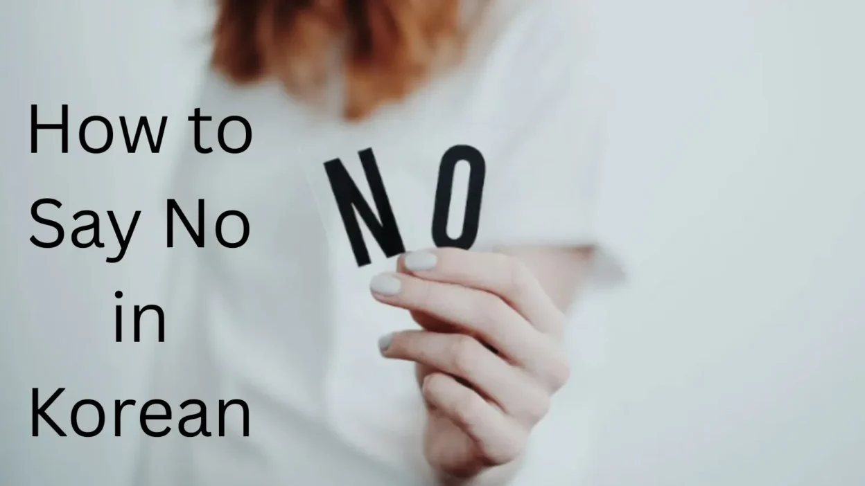 How to Say No in Korean
