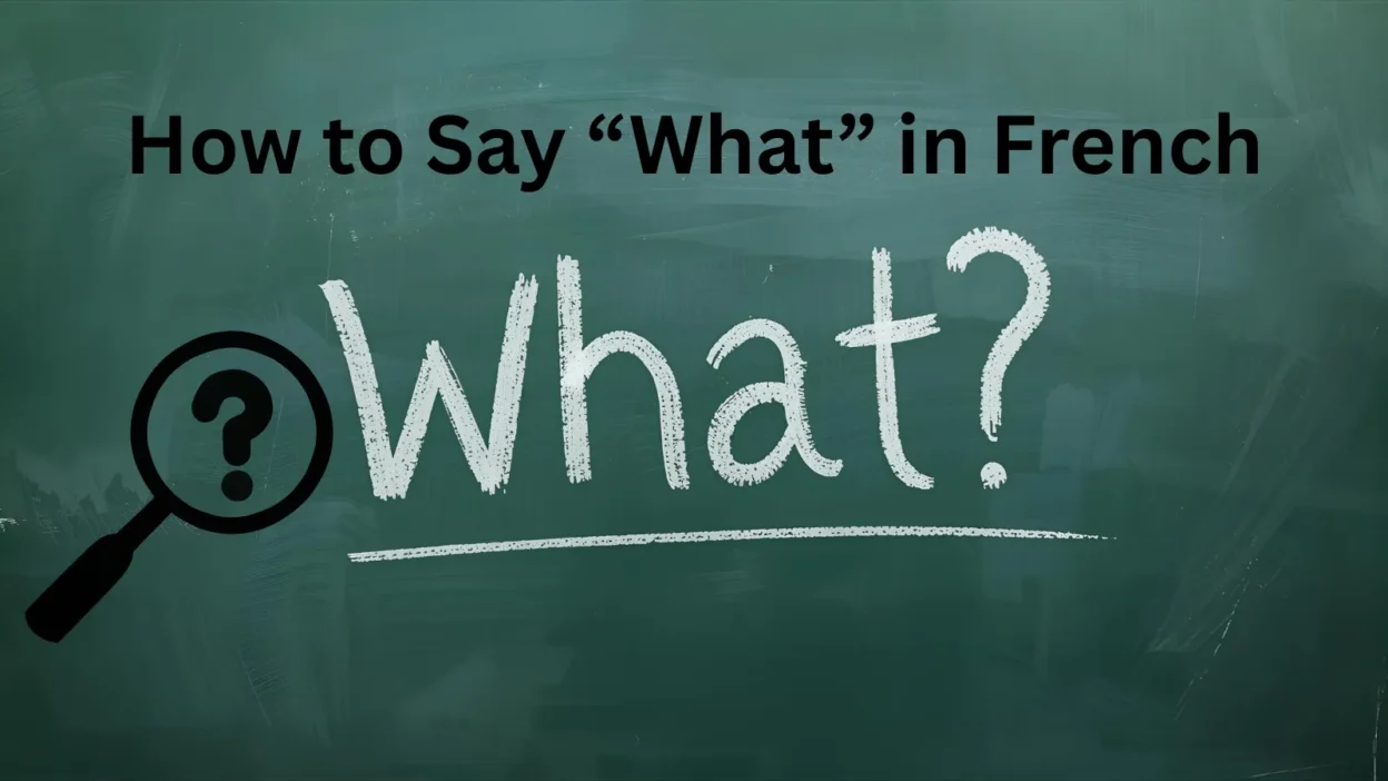 How to Say What in French