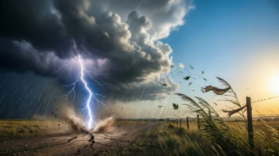 isolated thunderstorms